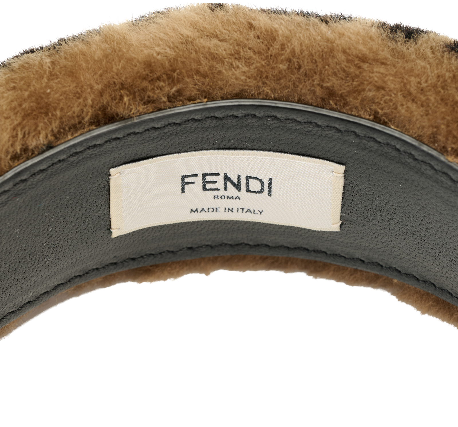Fendi Zucca Headband, &pound;320, Accessories, Brown, Shearling, Other view
